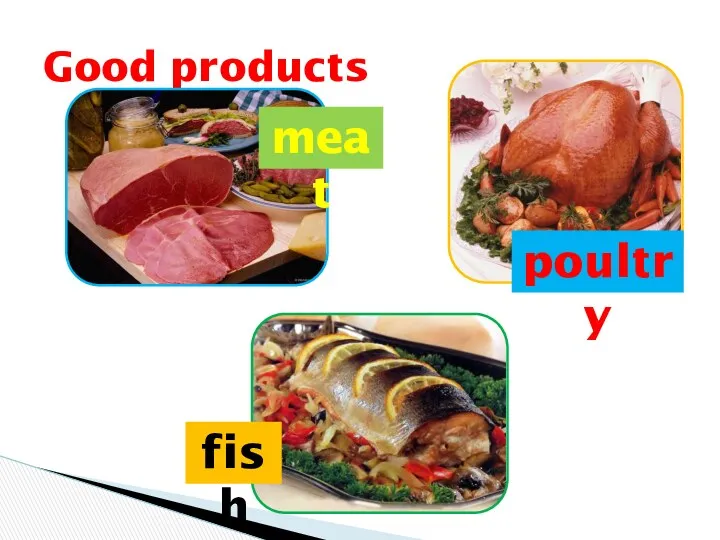 Good products meat poultry fish