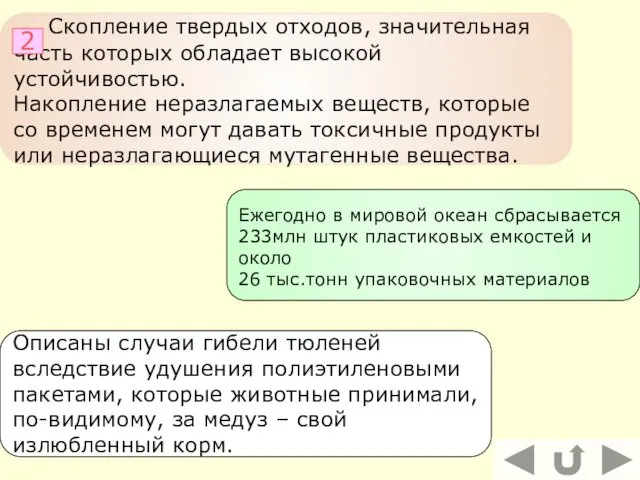 Скопление твердых отходов, значительная часть которых обладает высокой устойчивостью. Накопление