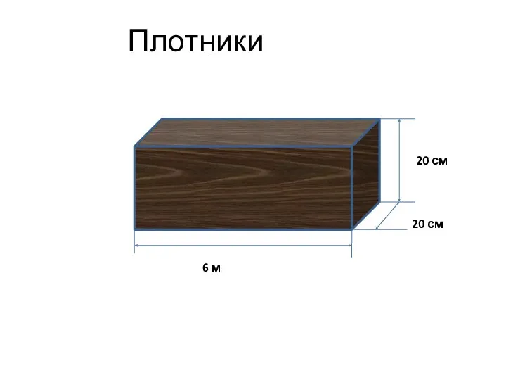 Плотники 20 см 20 см 6 м