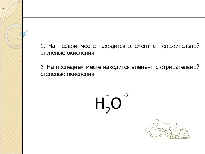 * 1. На первом месте находится элемент с положительной степенью