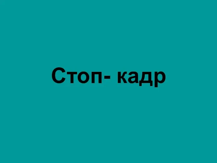 Стоп- кадр