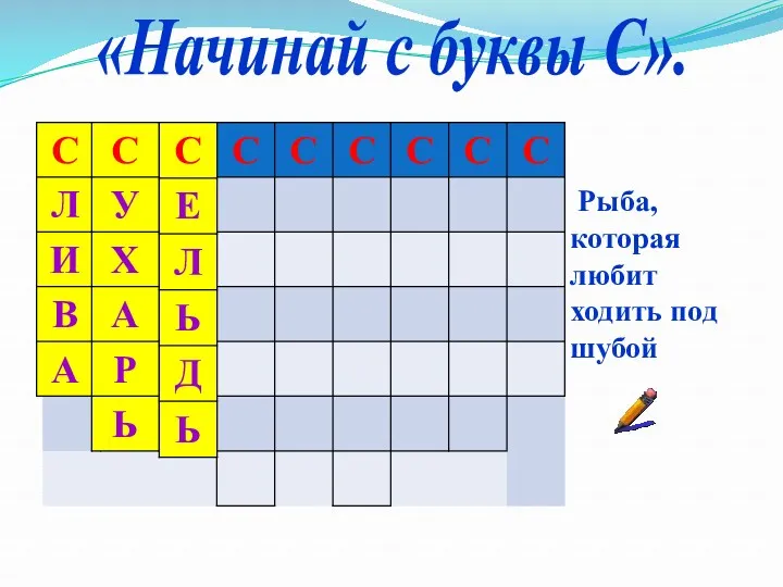 «Начинай с буквы С». Рыба, которая любит ходить под шубой