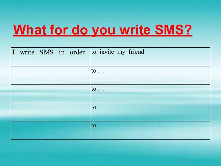 What for do you write SMS?