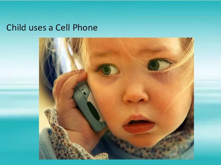 Child uses a Cell Phone