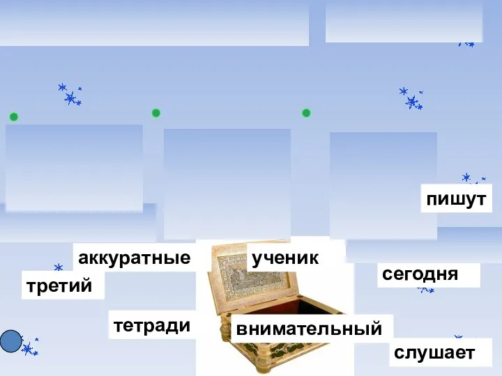 ученик внимательный слушает третий тетради аккуратные сегодня Имя существительное Имя