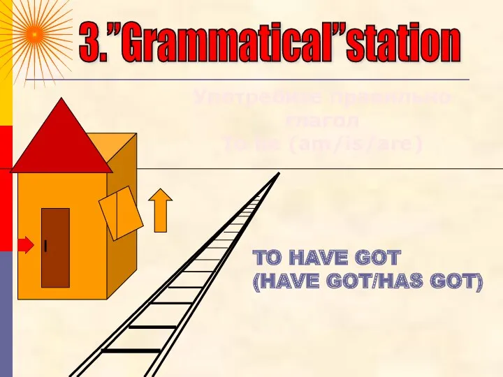 3.”Grammatical”station TO HAVE GOT (HAVE GOT/HAS GOT) Употребите правильно глагол To be (am/is/are)