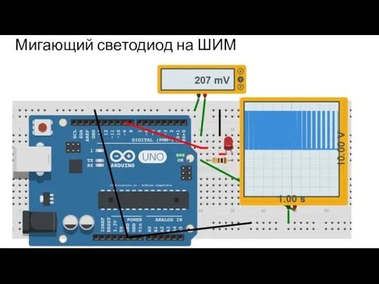 Мигающий светодиод на ШИМ