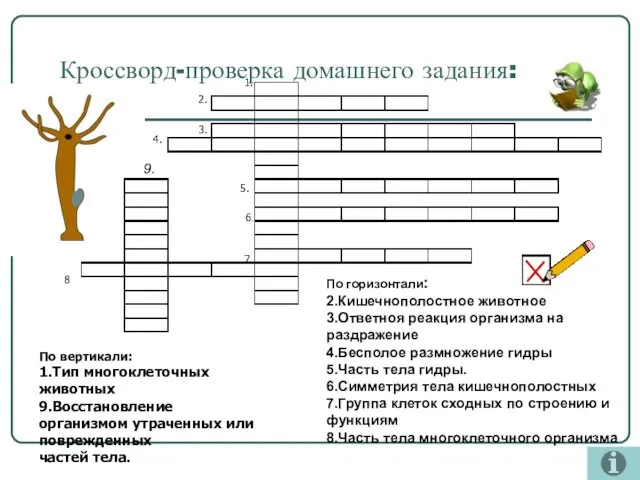 Кроссворд-проверка домашнего задания: 1. 2. 3. 4. 5. 6. 7.