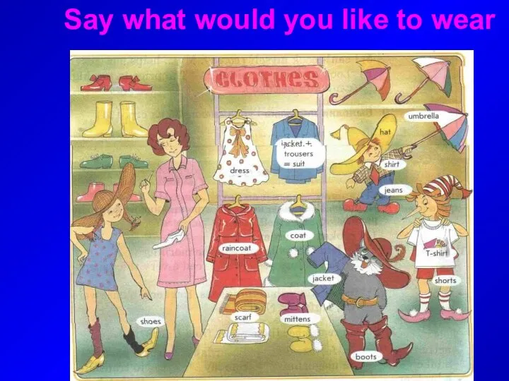 Say what would you like to wear