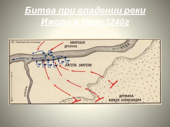 Битва при впадении реки Ижора в Неву 1240г