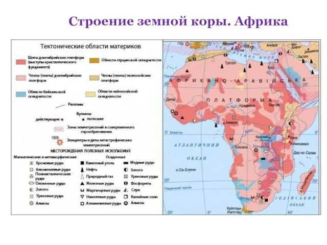 Строение земной коры. Африка