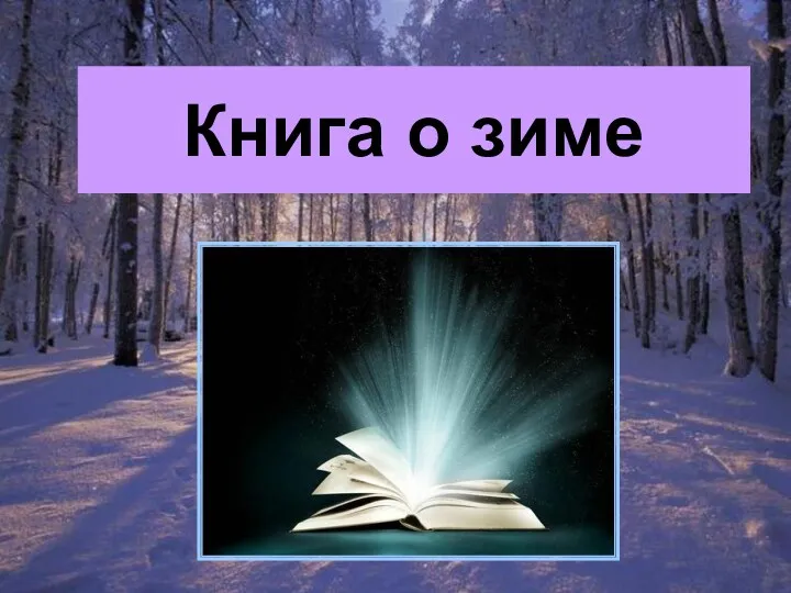Презентация к уроку литературного чтения Проект Книга зимы