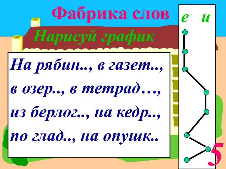 Фабрика слов Нарисуй график 5