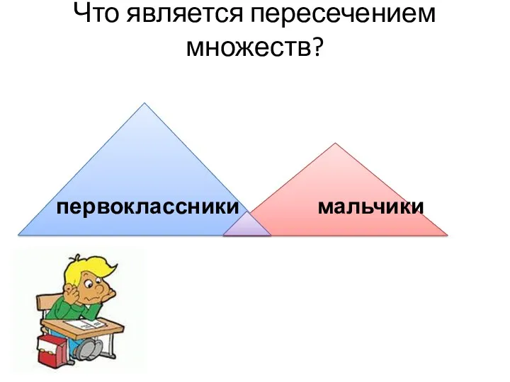 Что является пересечением множеств? первоклассники мальчики