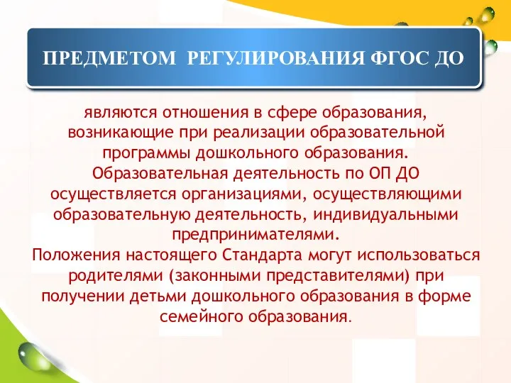 являются отношения в сфере образования, возникающие при реализации образовательной программы