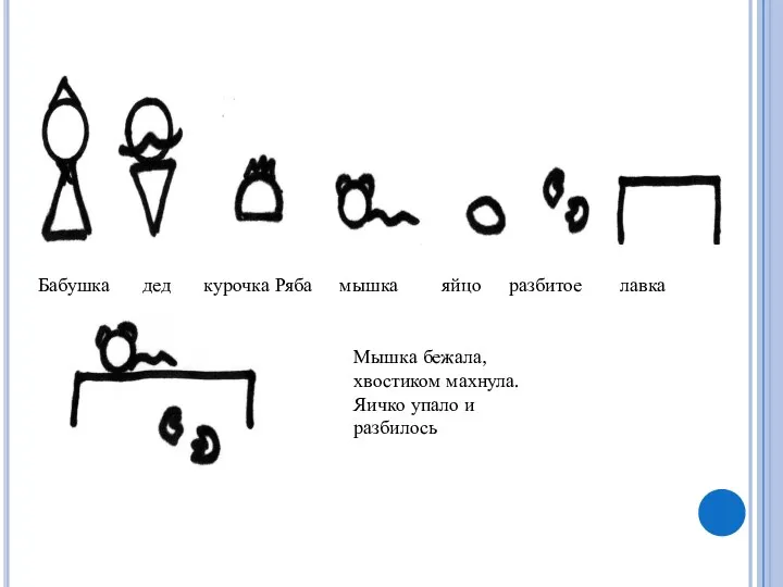 Бабушка дед курочка Ряба мышка яйцо разбитое лавка Мышка бежала, хвостиком махнула. Яичко упало и разбилось