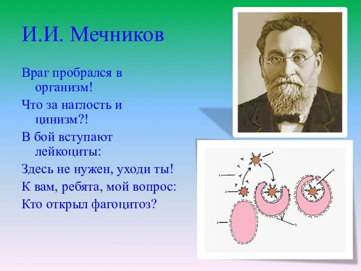 И.И. Мечников Враг пробрался в организм! Что за наглость и