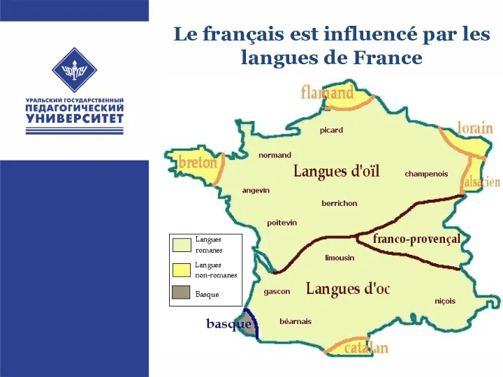 Le français est influencé par les langues de France