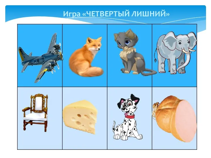 Игра «ЧЕТВЕРТЫЙ ЛИШНИЙ»