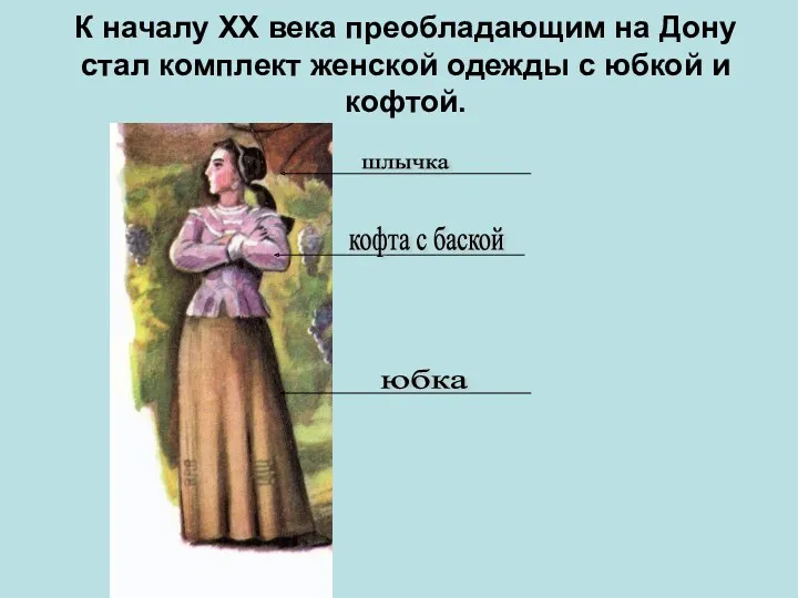 К началу XX века преобладающим на Дону стал комплект женской