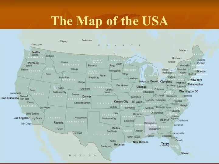 The Map of the USA