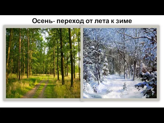 Осень- переход от лета к зиме