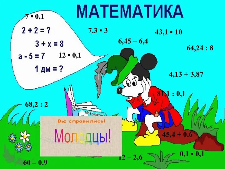 60 – 0,9 43,1 ▪ 10 12 – 2,6 45,4 + 0,6 7,3