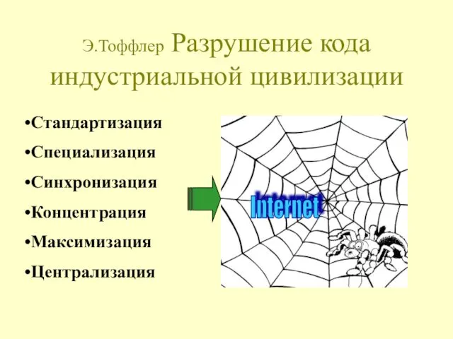 Э.Тоффлер Разрушение кода индустриальной цивилизации