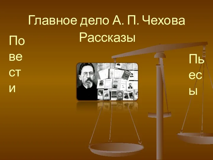 Главное дело А. П. Чехова Рассказы Повести Пьесы