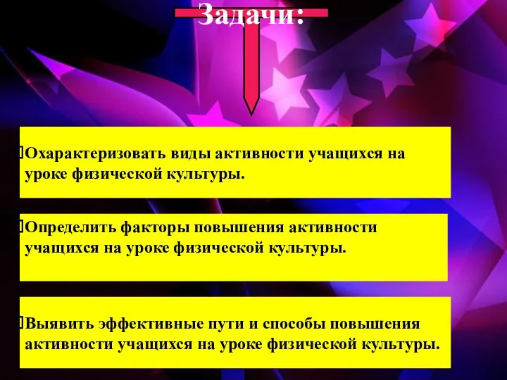 Охарактеризовать виды активности учащихся на уроке физической культуры. Определить факторы