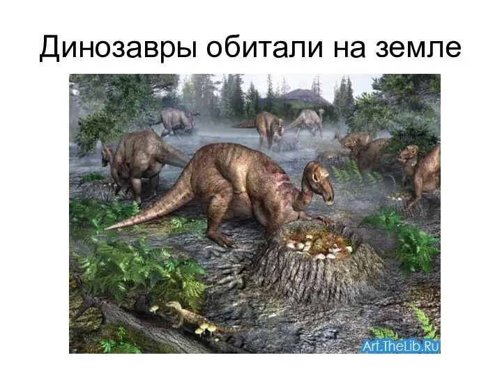 Динозавры обитали на земле