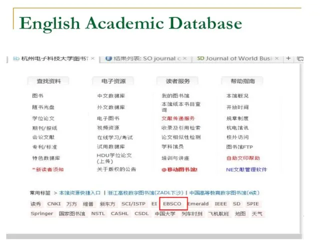 English Academic Database