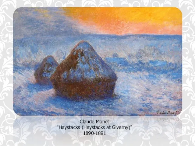 Claude Monet "Haystacks (Haystacks at Giverny)" 1890-1891