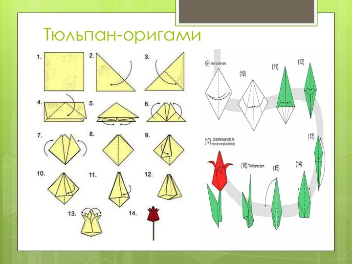 Тюльпан-оригами