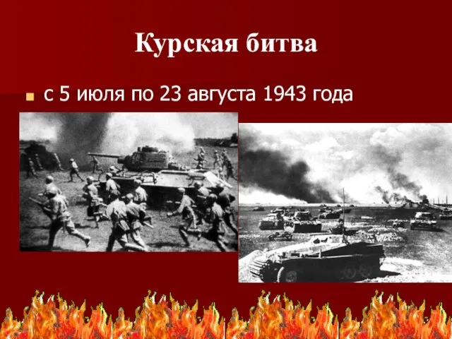 Курская битва с 5 июля по 23 августа 1943 года