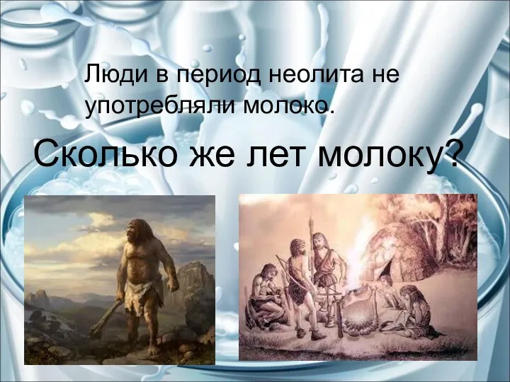 Сколько же лет молоку? Люди в период неолита не употребляли молоко.