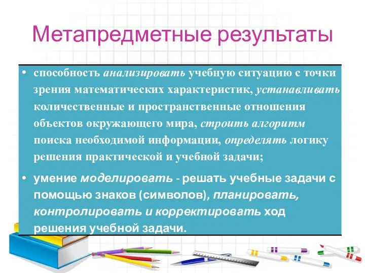 Метапредметные результаты