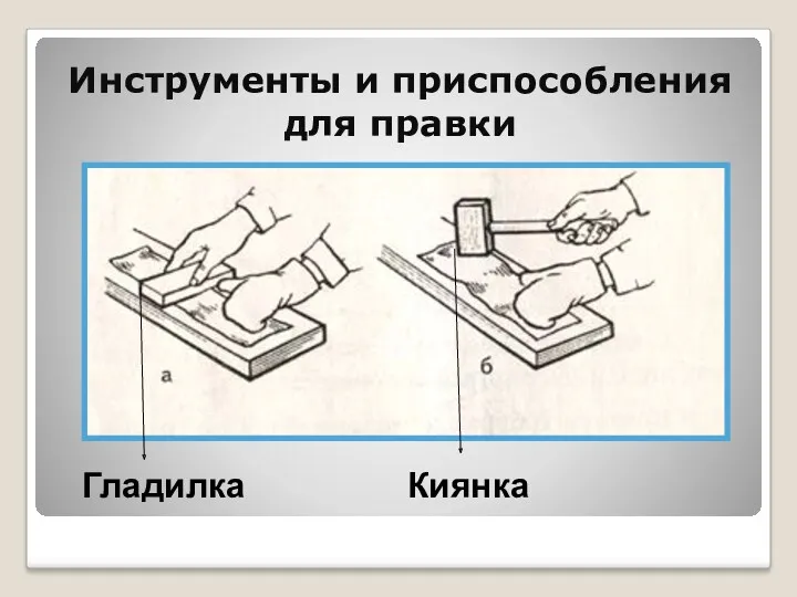 Инструменты и приспособления для правки Гладилка Киянка