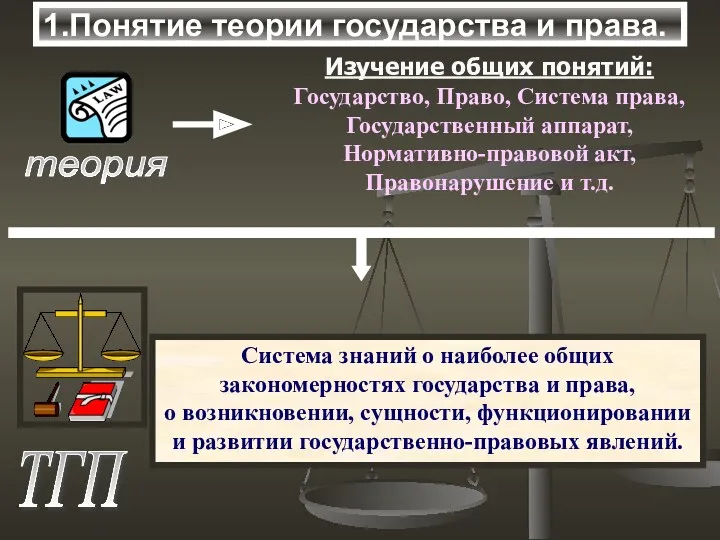 1.Понятие теории государства и права.