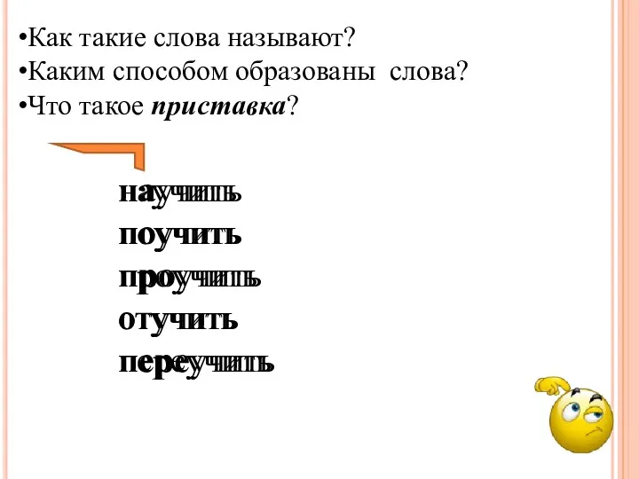 Как такие слова называют? Каким способом образованы слова? Что такое