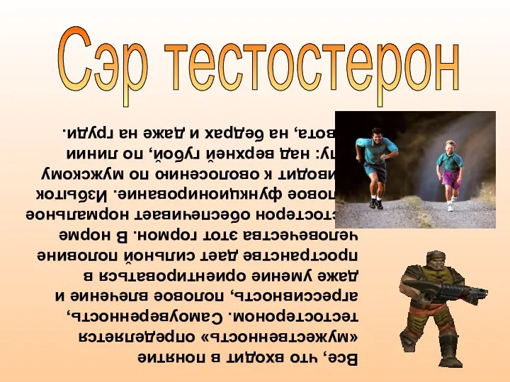 Сэр тестостерон Все, что входит в понятие «мужественность» определяется тестостероном.