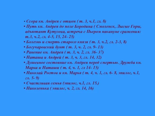 Ссора кн. Андрея с отцом ( т. 3, ч.1, гл.