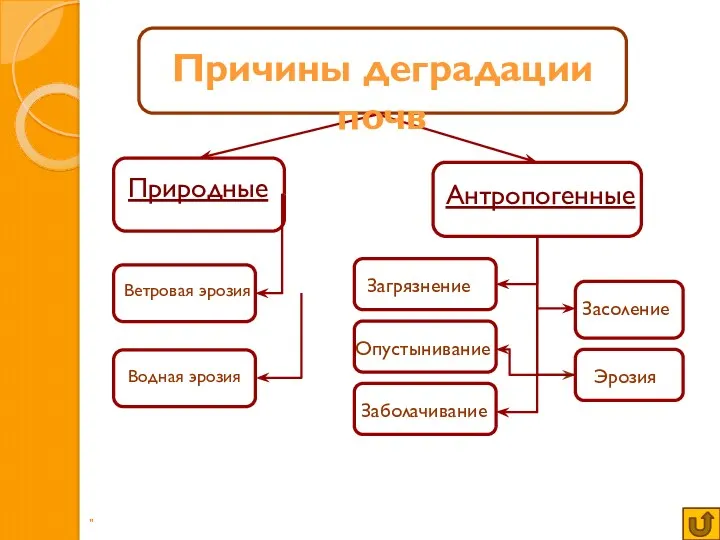 " Причины деградации почв