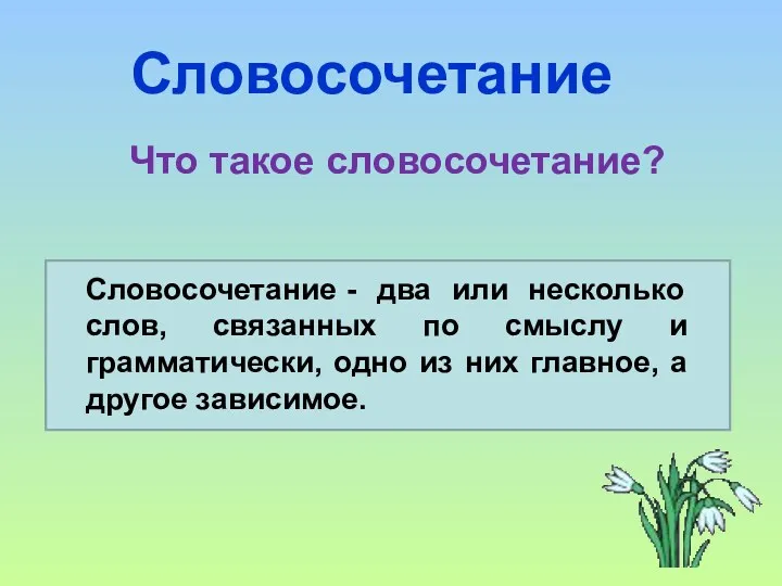 Словосочетание Что такое словосочетание? Словосочетание - два или несколько слов,