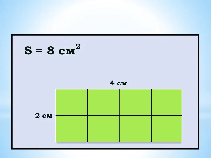 2 см 4 см S = 8 см 2