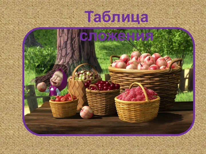 Презентация по теме Таблица сложения