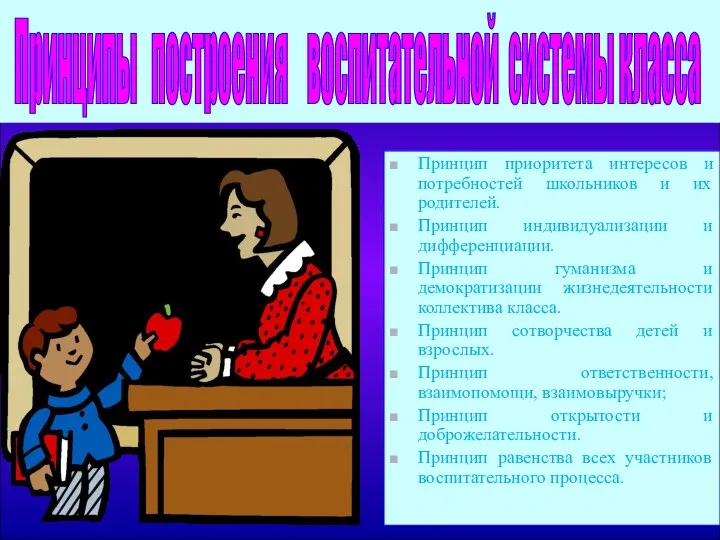 Принцип приоритета интересов и потребностей школьников и их родителей. Принцип