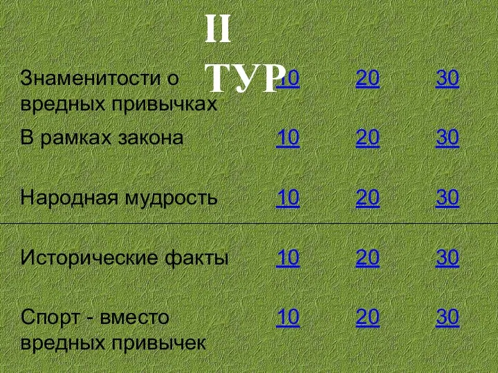 II тур