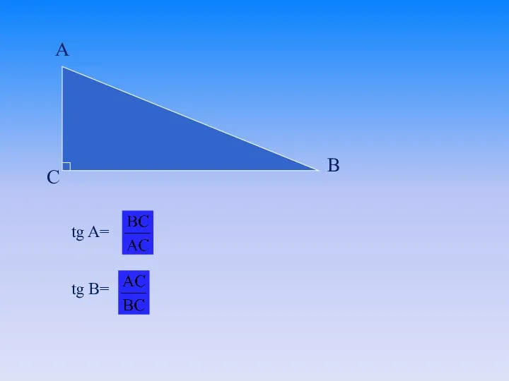 tg A= tg B=