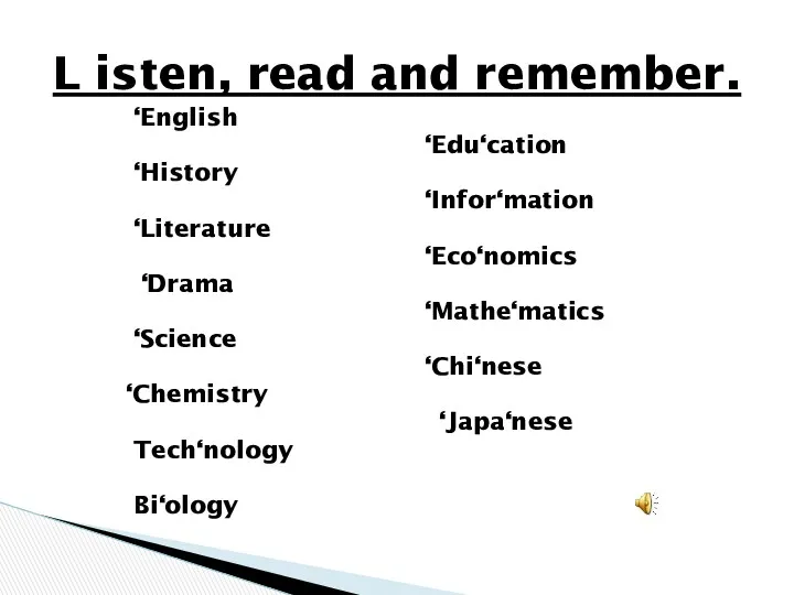 ‘English ‘Edu‘cation ‘History ‘Infor‘mation ‘Literature ‘Eco‘nomics ‘Drama ‘Mathe‘matics ‘Science ‘Chi‘nese